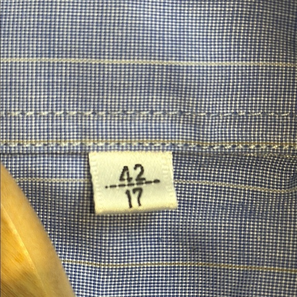 Givenchy Men's Blue Dress Shirt Classic Button-Down Size US Neck 17 - Picture 6 of 8